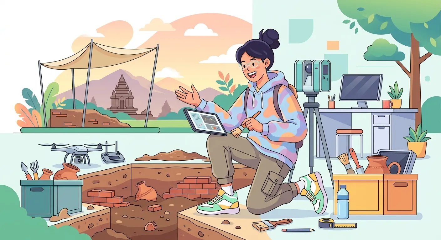 Ilustrasi perkuliahan jurusan Arkeologi